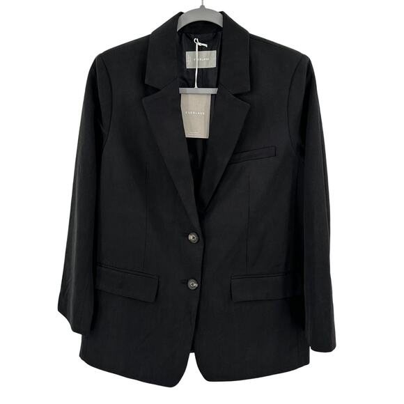 Everlane the tencel oversized blazer in black Size 2 - Picture 2 of 10